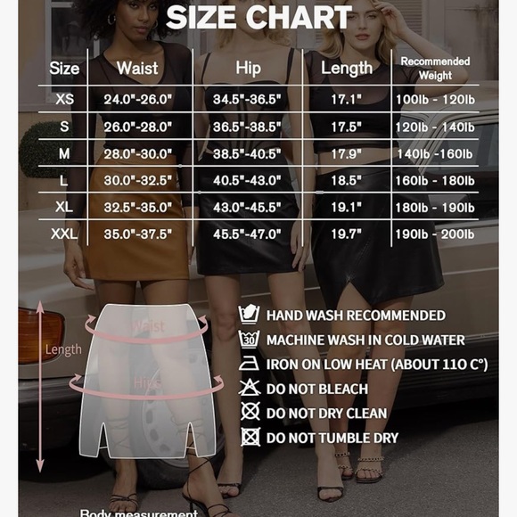 MANGOPOP Women Basic High Waisted Mini Short Pencil Bodycon Faux Leather Skirt - Picture 5 of 5